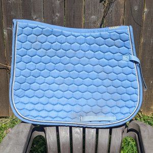 Dover Saddlery Honeycomb Stitched All Purpose Saddle Pad in Ice Blue